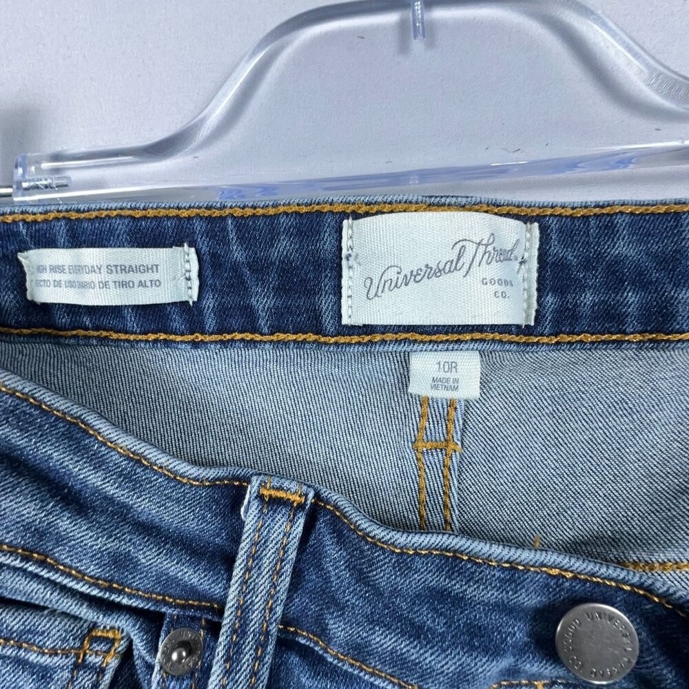 Universal Thread Everyday Straight Jeans Womens Size 10R Mid-Rise Stretch Blue - Picture 10 of 13